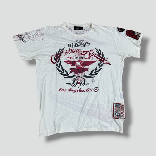 Christian Audigier vintage embroidered T-shirt