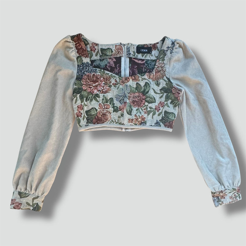 Sourced limited accessories and clothes Cider vintage floral women’s summer top – Secondhand Streetwear
