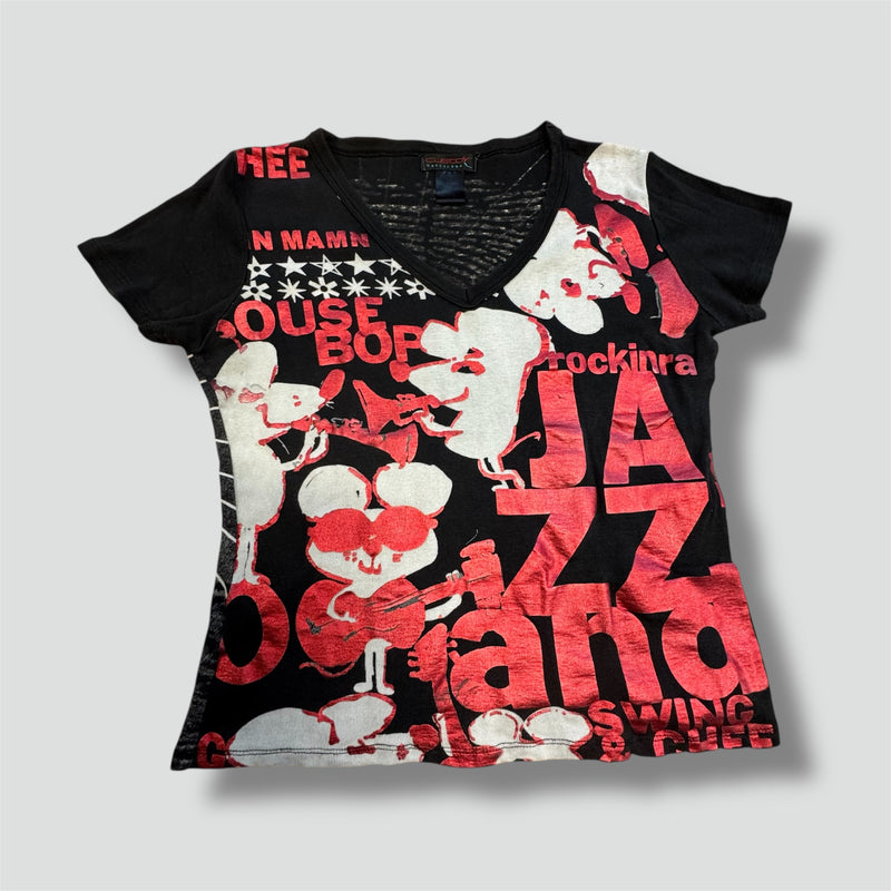 Sourced limited accessories and clothes Custo Barcelona printed Y2K graphic top – Secondhand Streetwear