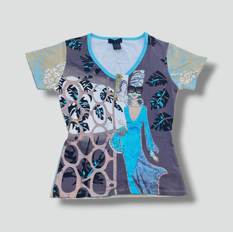 Sourced limited accessories and clothes Custo Barcelona Y2K graphic summer T-shirt – Secondhand Streetwear