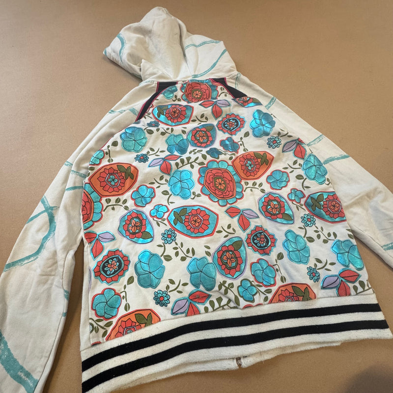 Detailansicht: Sourced limited accessories and clothes Custo Barcelona y2k graphic zip hoodie – Logo, Nähte oder Material