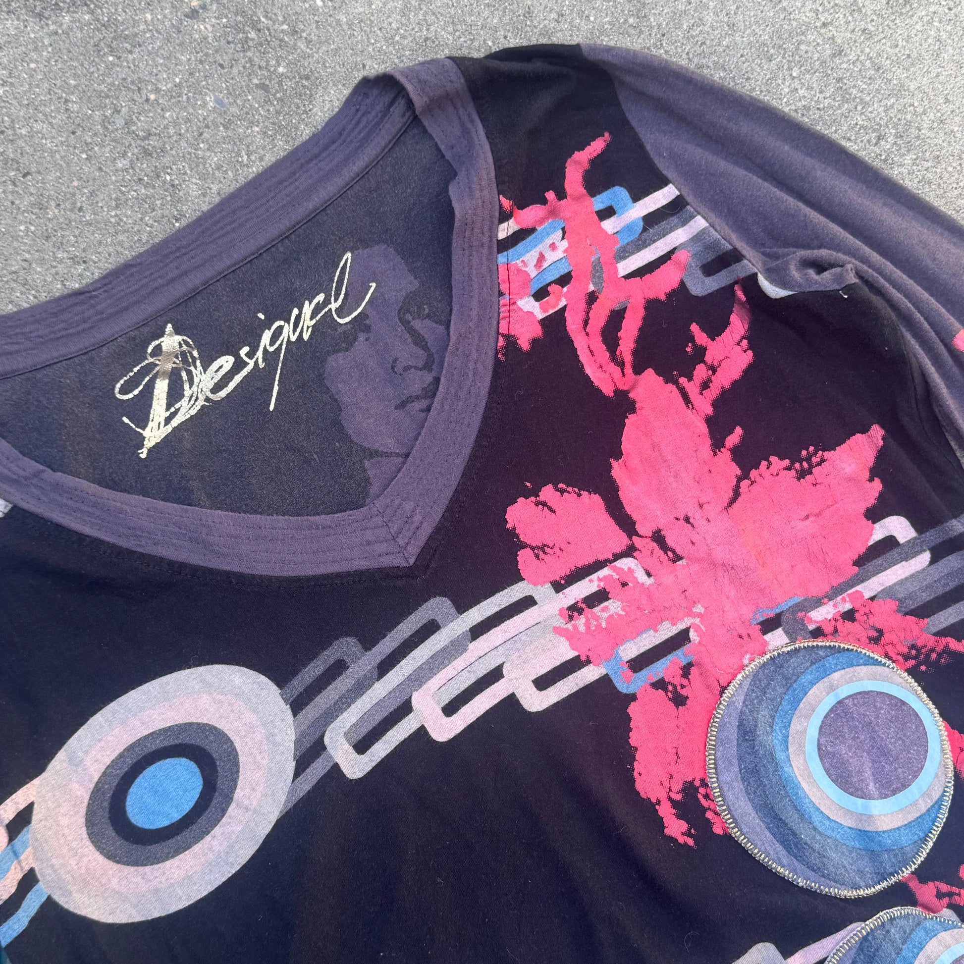 Desigual vintage graphic loose long sleeve – Close-up 1