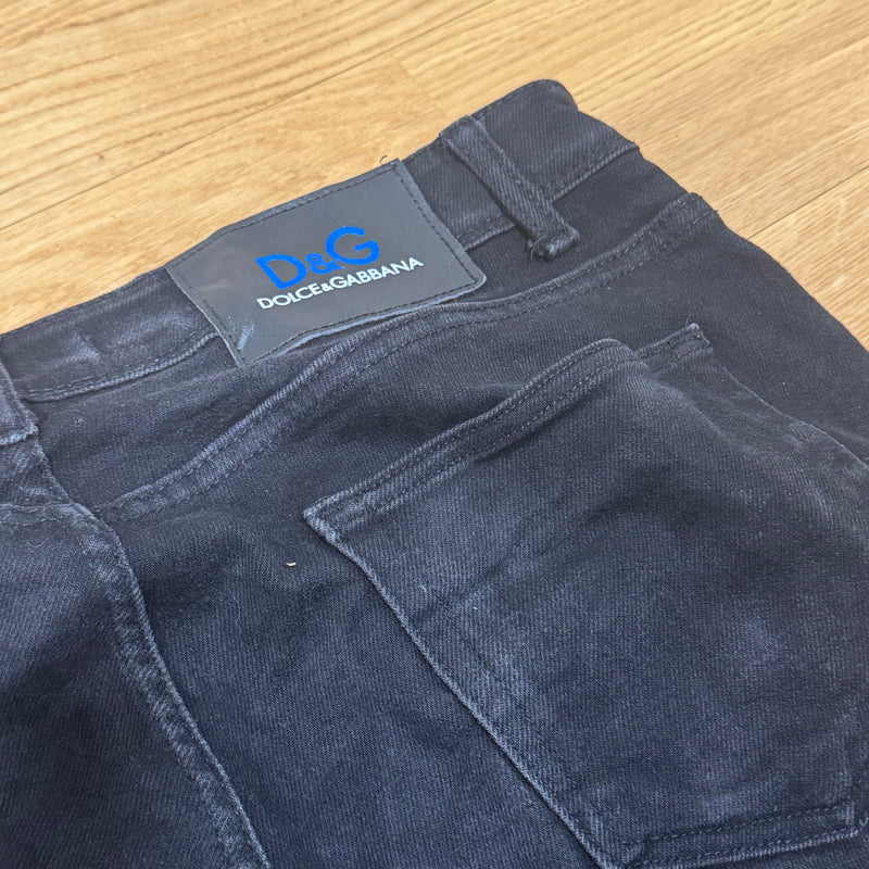 Detailansicht: Sourced limited accessories and clothes Dolce & Gabbana black classic denim jeans – Logo, Nähte oder Material