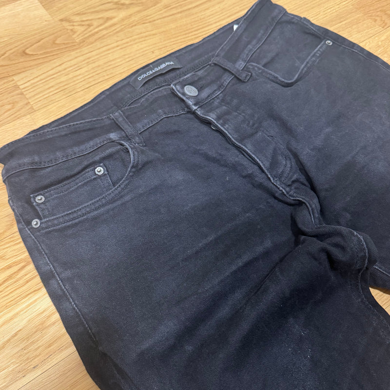 Detailansicht: Sourced limited accessories and clothes Dolce & Gabbana black classic denim jeans – Logo, Nähte oder Material