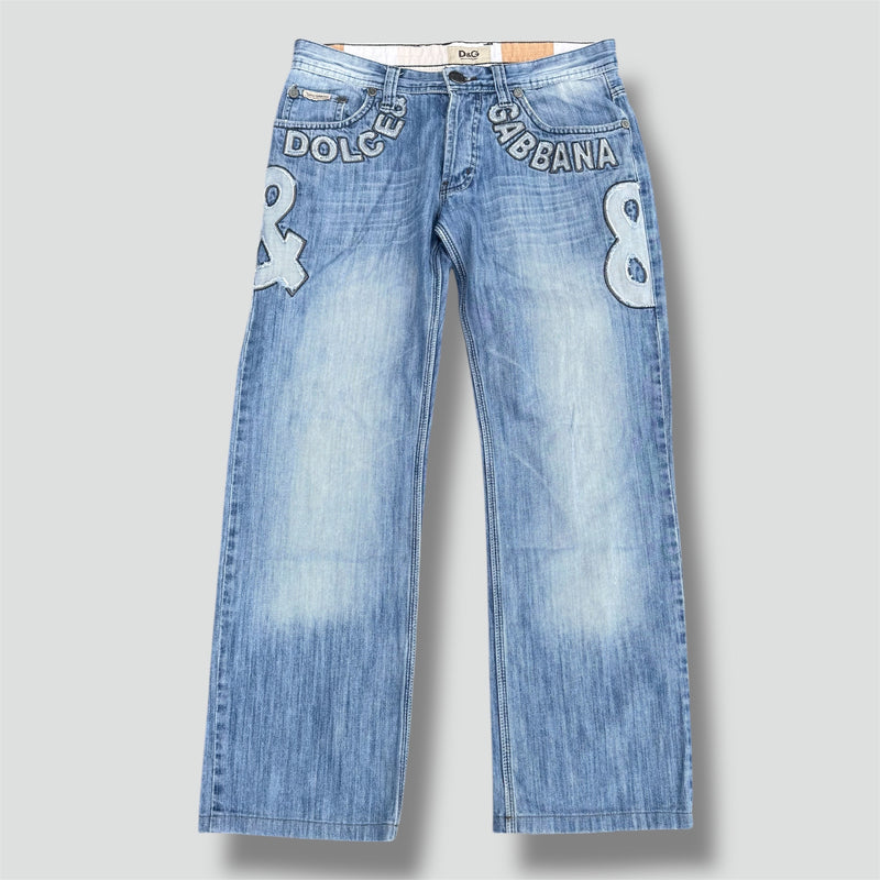 Sourced limited accessories and clothes Dolce & Gabbana vintage embroidered jeans – Secondhand Streetwear