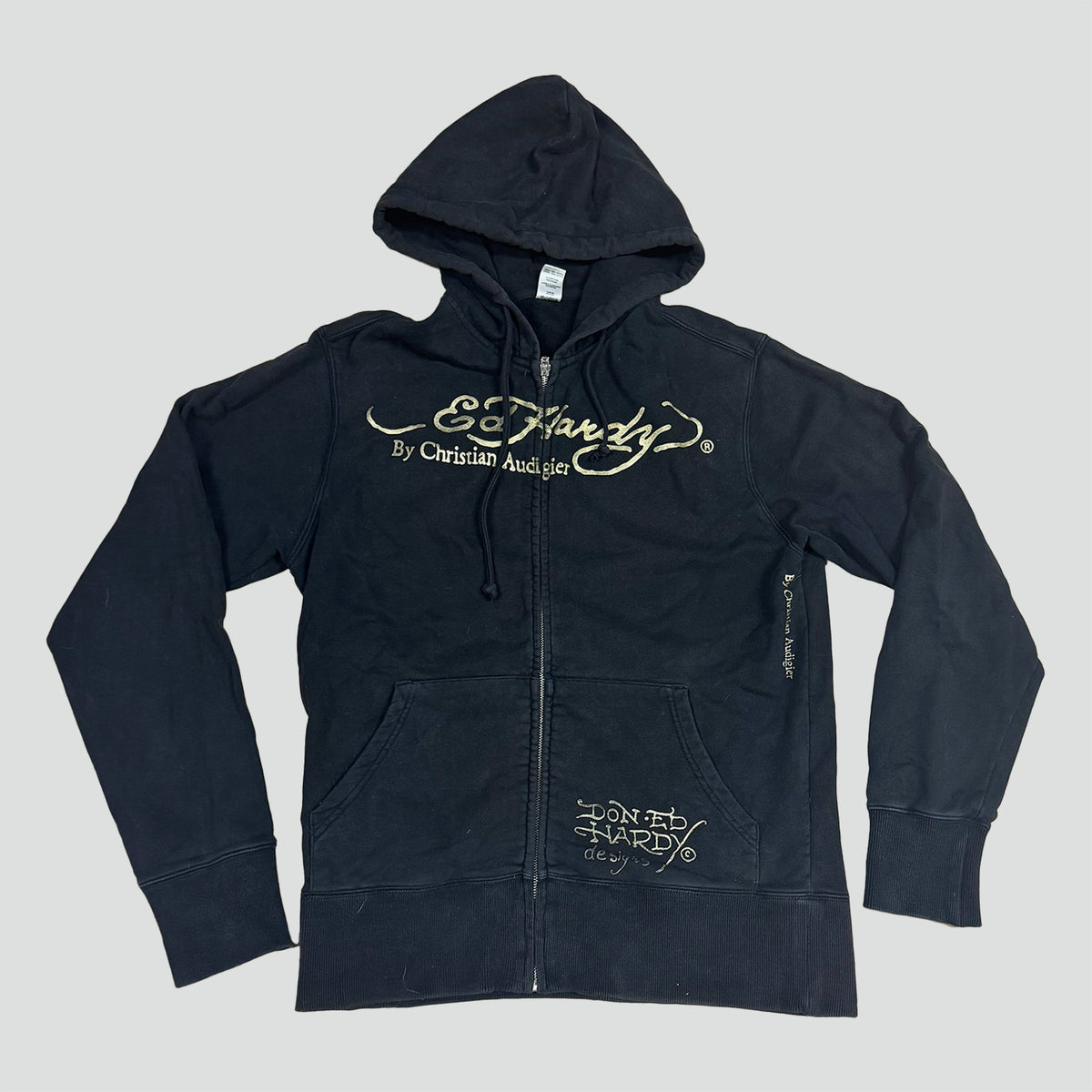 Ed Hardy black zipup hoodie – Close-up 1