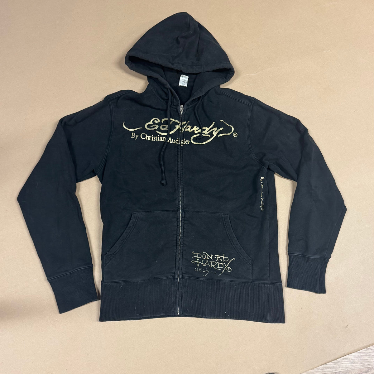 Ed Hardy black zipup hoodie – Close-up 2