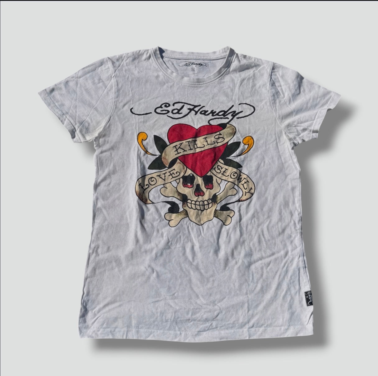 Ed Hardy graphic "Love Kills Slowly" T-shirt