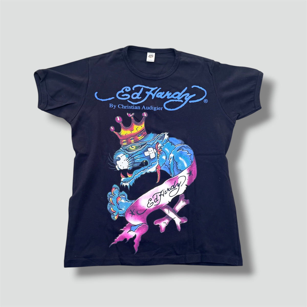 Ed Hardy Panther vintage rhinestone T-shirt