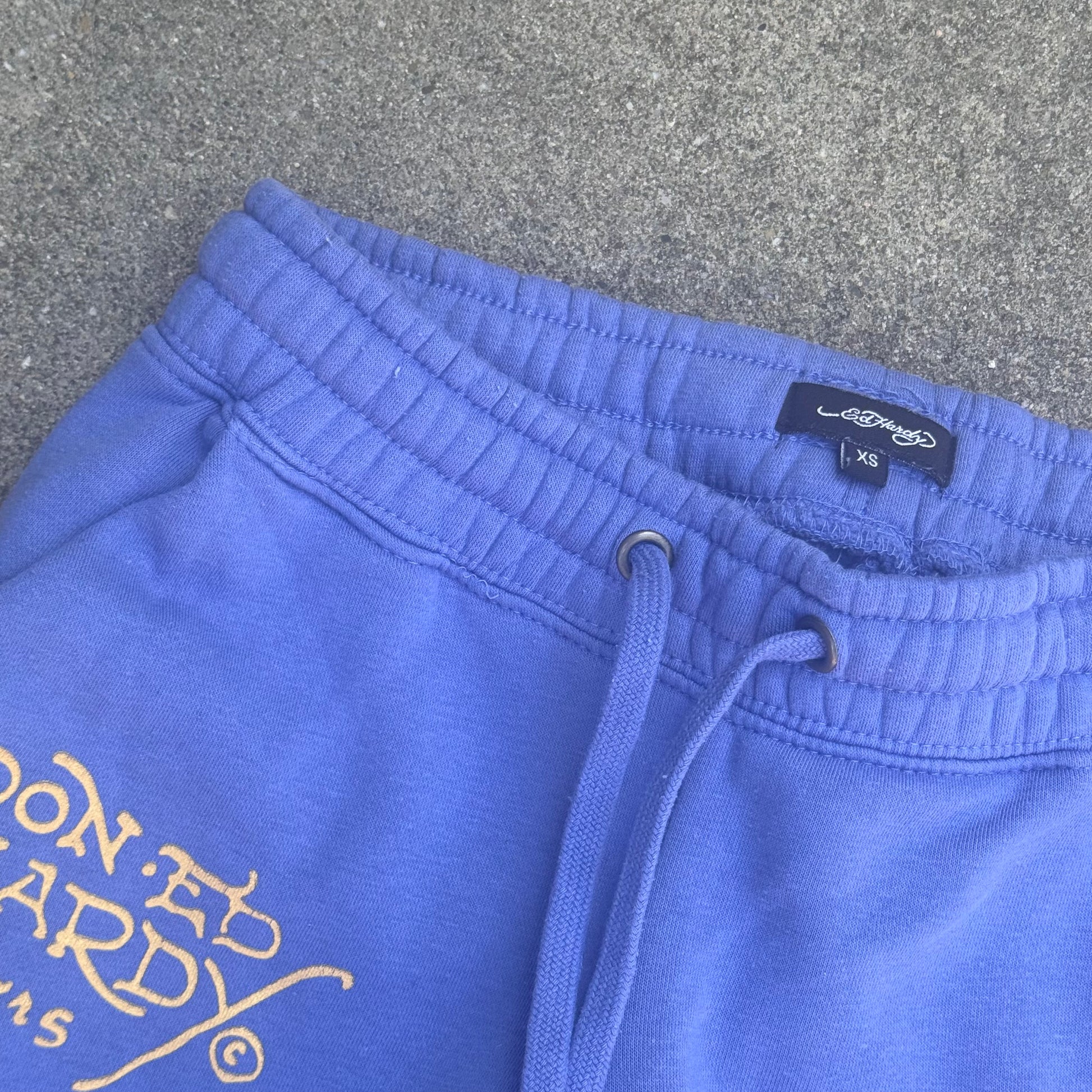 Ed Hardy purple wide leg sweatpants – Close-up 4