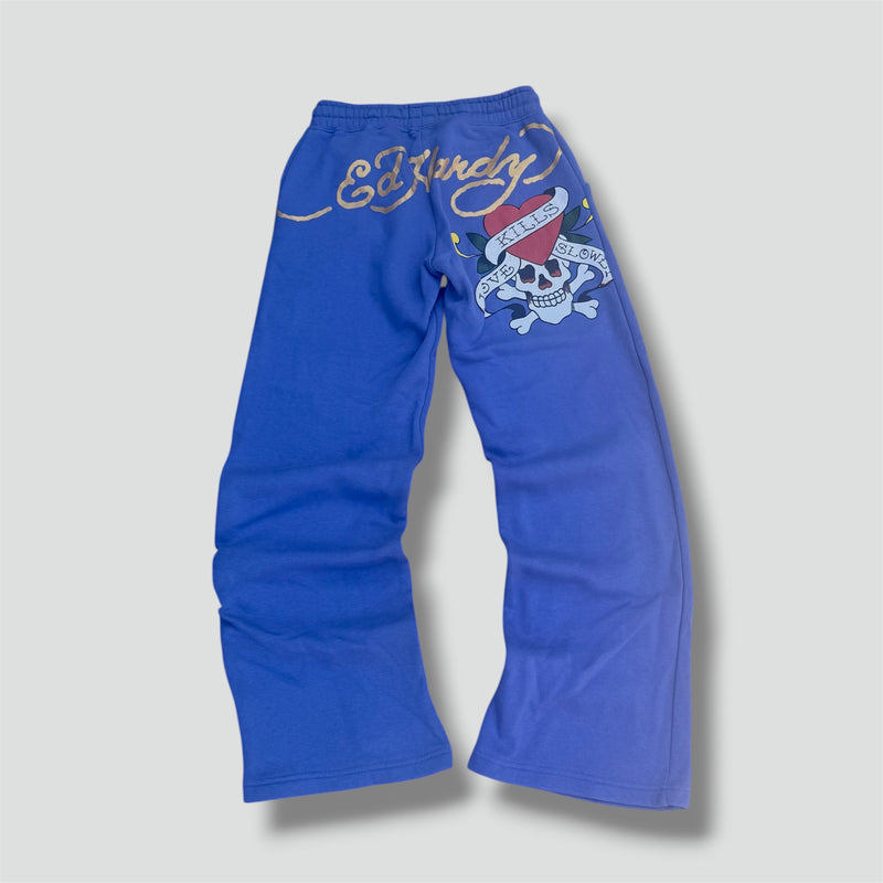 Sourced limited accessories and clothes Ed Hardy purple wide leg sweatpants – Secondhand Streetwear