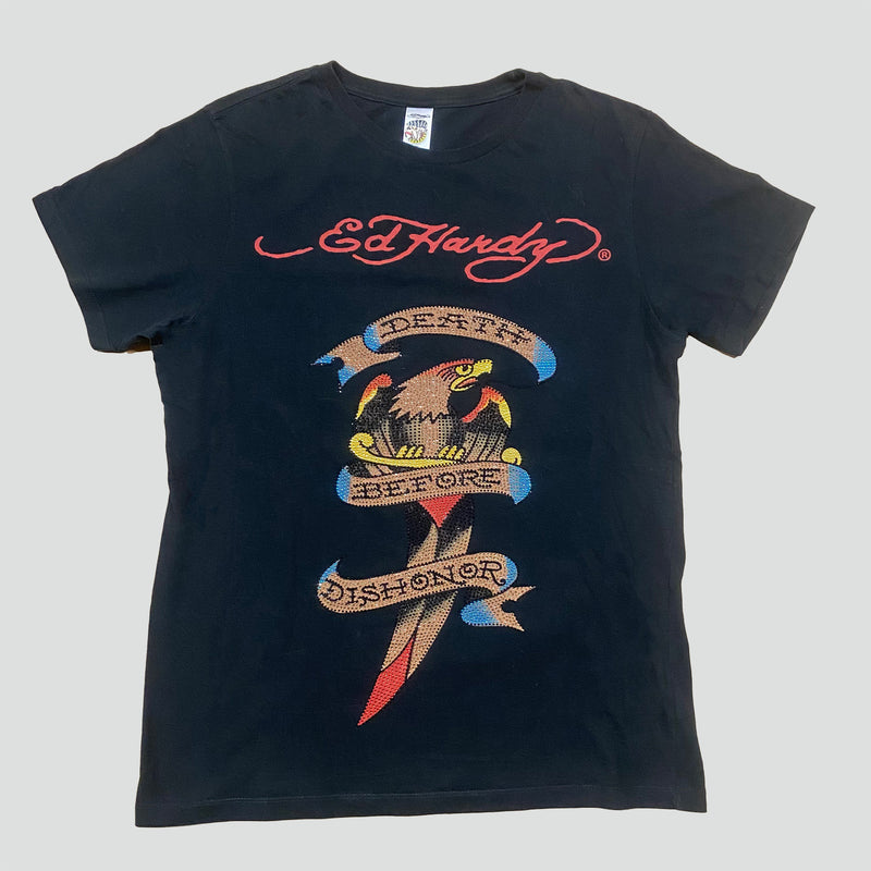 Sourced limited accessories and clothes Ed Hardy rhinestones shirt – Secondhand Streetwear