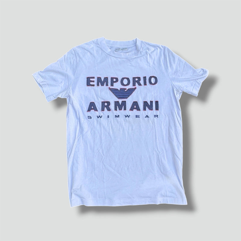 Sourced limited accessories and clothes Emporio Armani vintage 90s white T-shirt – Secondhand Streetwear