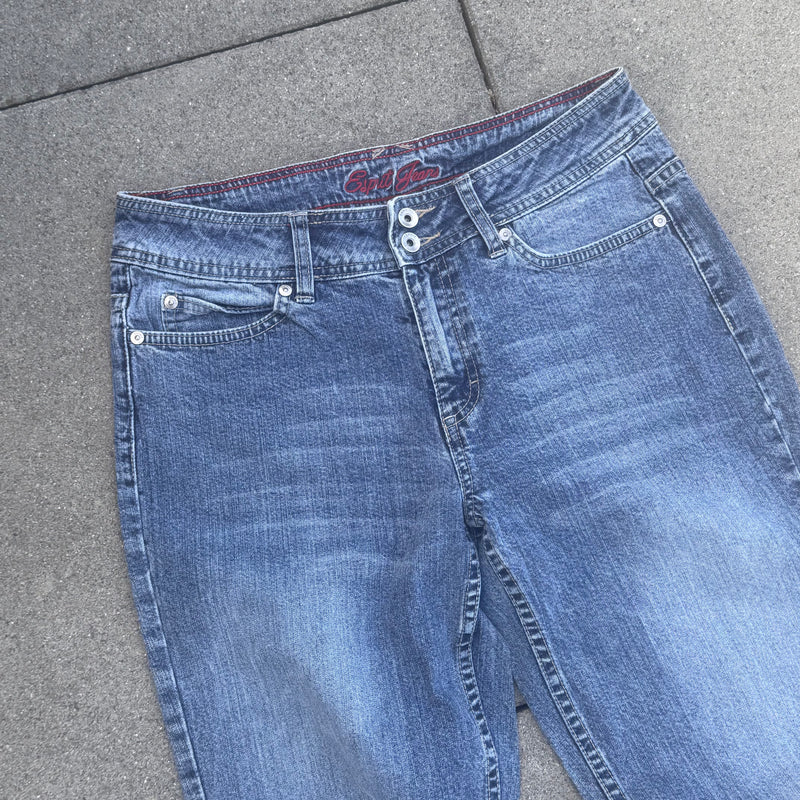 Detailansicht: Sourced limited accessories and clothes Esprit wide leg y2k retro denim jeans – Logo, Nähte oder Material