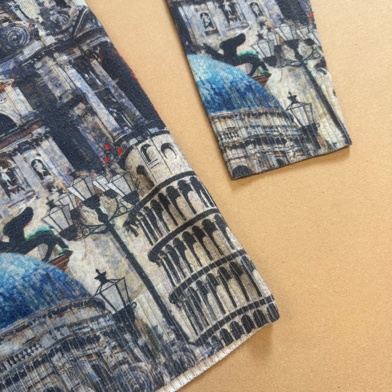 Detailansicht: Sourced limited accessories and clothes Etoile du Monde Rome full print vintage sweatshirt – Logo, Nähte oder Material