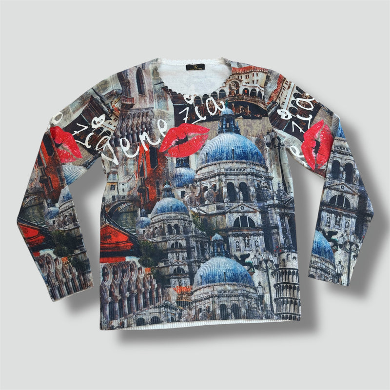 Sourced limited accessories and clothes Etoile du Monde Rome full print vintage sweatshirt – Secondhand Streetwear
