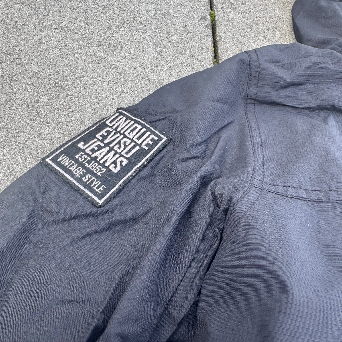 Evisu black vintage rainjacket – Close-up 1