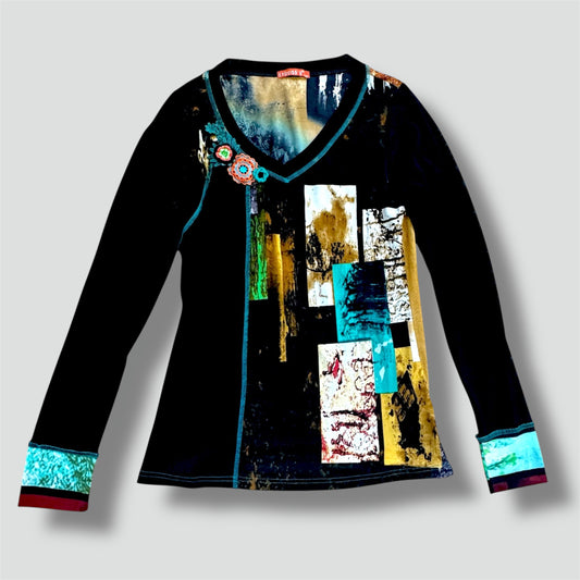 Exquiss Y2K "Art Gallery" printed longsleeve