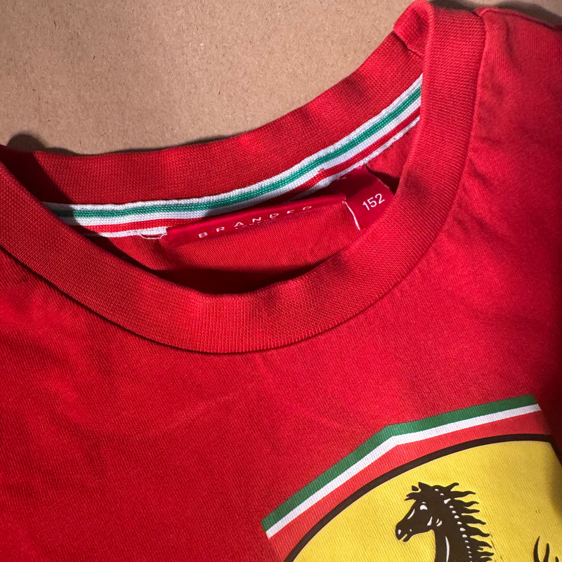 Detailansicht: Sourced limited accessories and clothes Ferrari Scuderia vintage printed t-shirt – Logo, Nähte oder Material