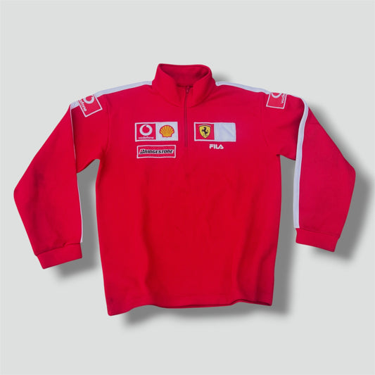 Fila Ferrari streetwear red quarter zip