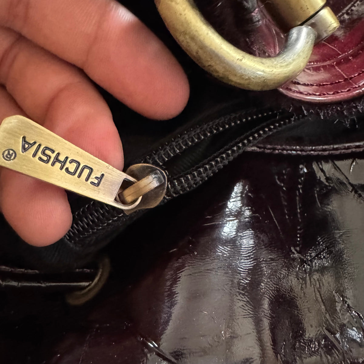 Fuchsia vintage bag – Close-up 6