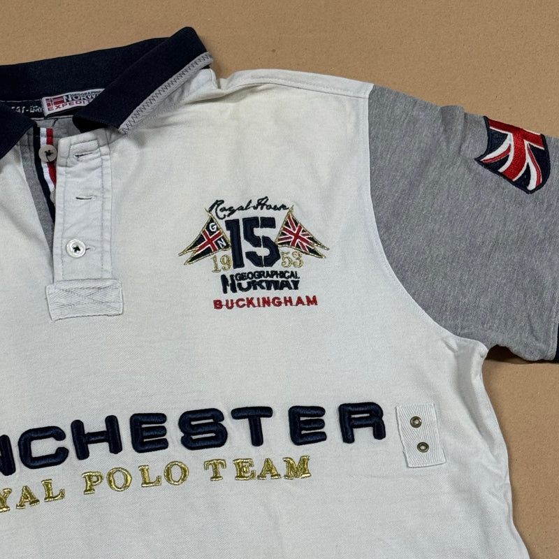Detailansicht: Sourced limited accessories and clothes Geographical Norway Manchester polo – Logo, Nähte oder Material