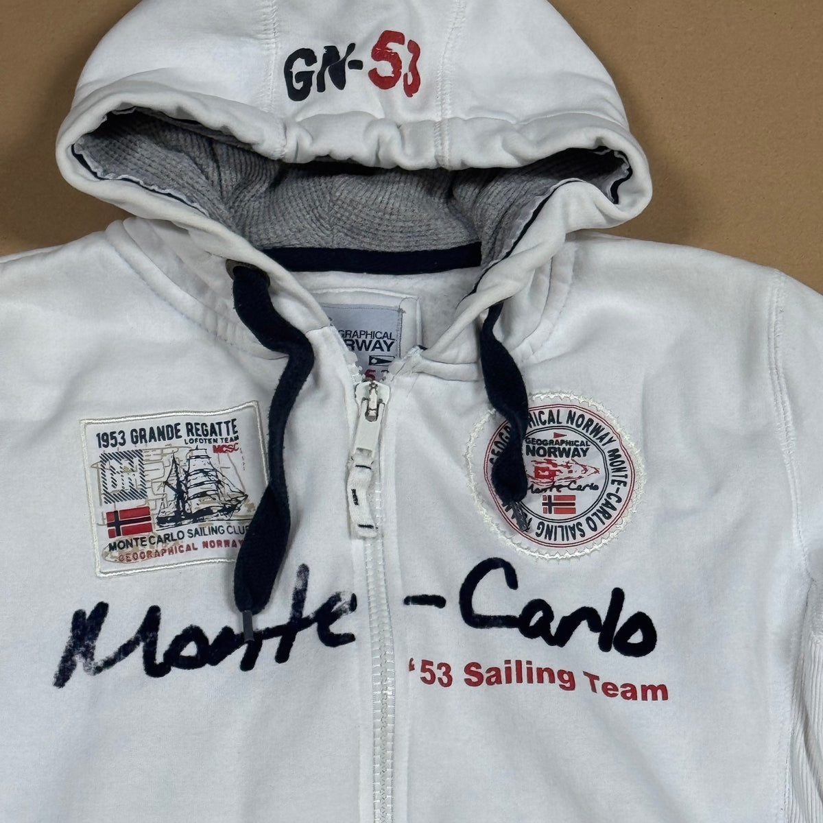 Geographical Norway Monte Carlo zipped hoodie – Close-up 1
