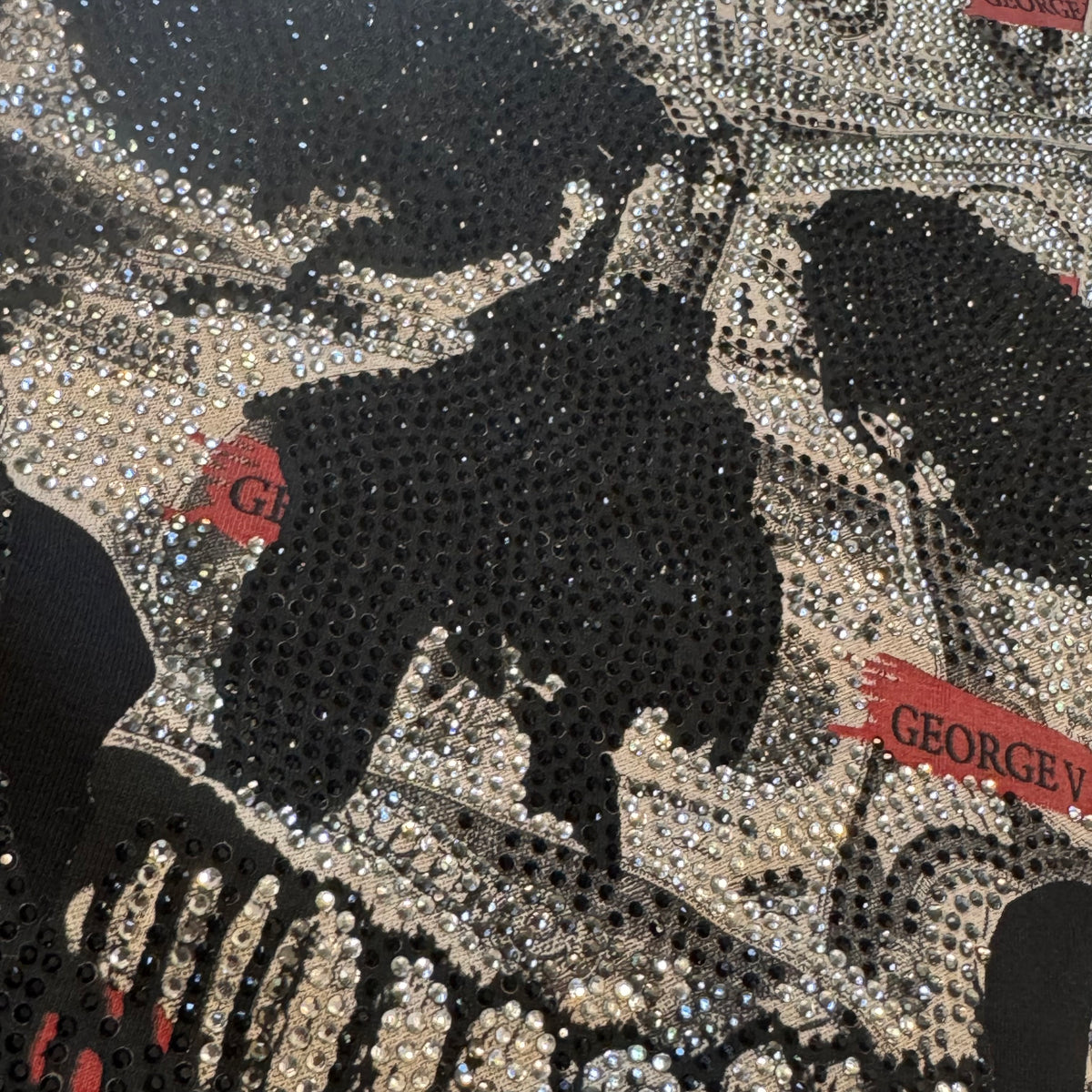 George V Paris skull rhinestones t-shirt – Close-up 1