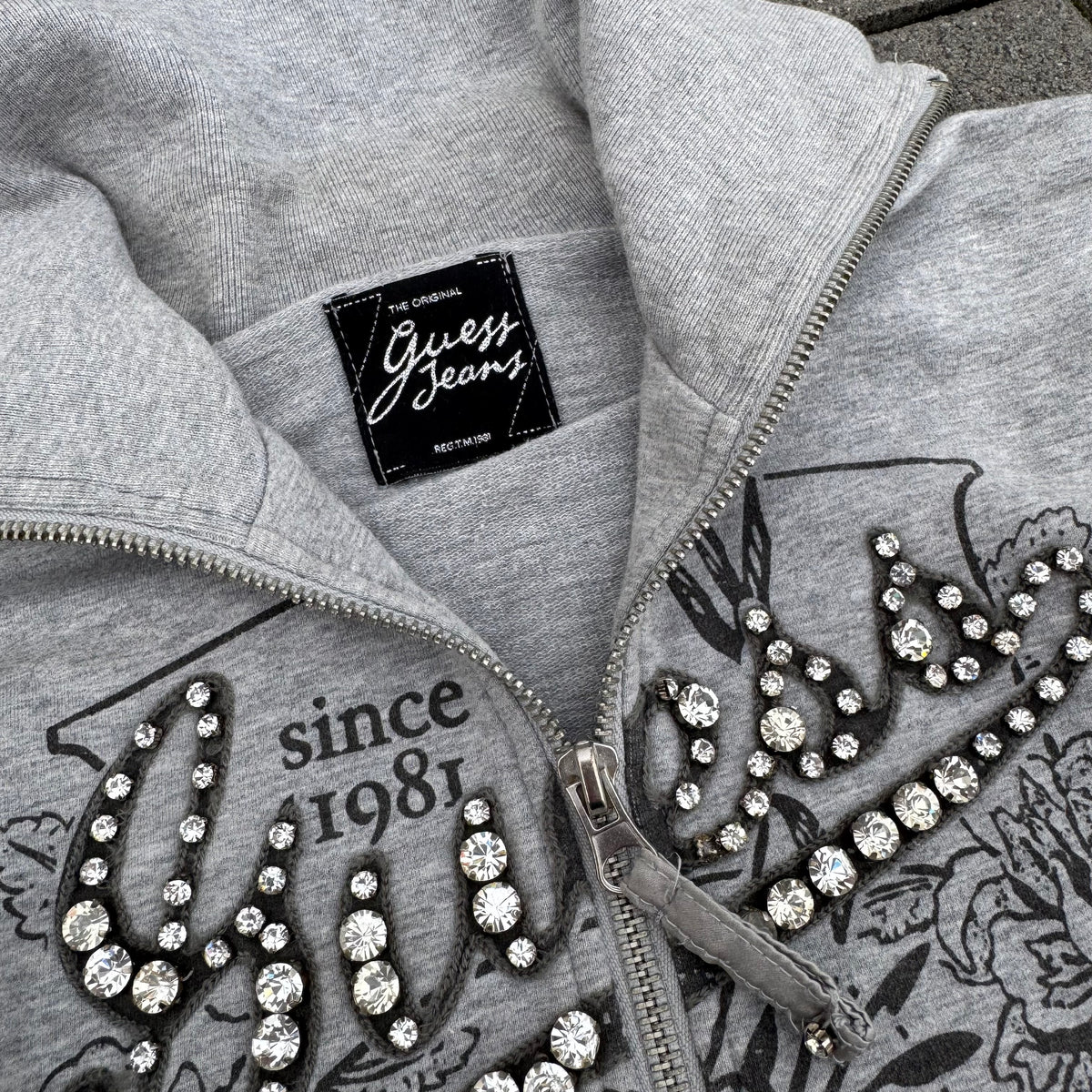 Guess Erique Par vintage rhinestones zip-up – Close-up 2