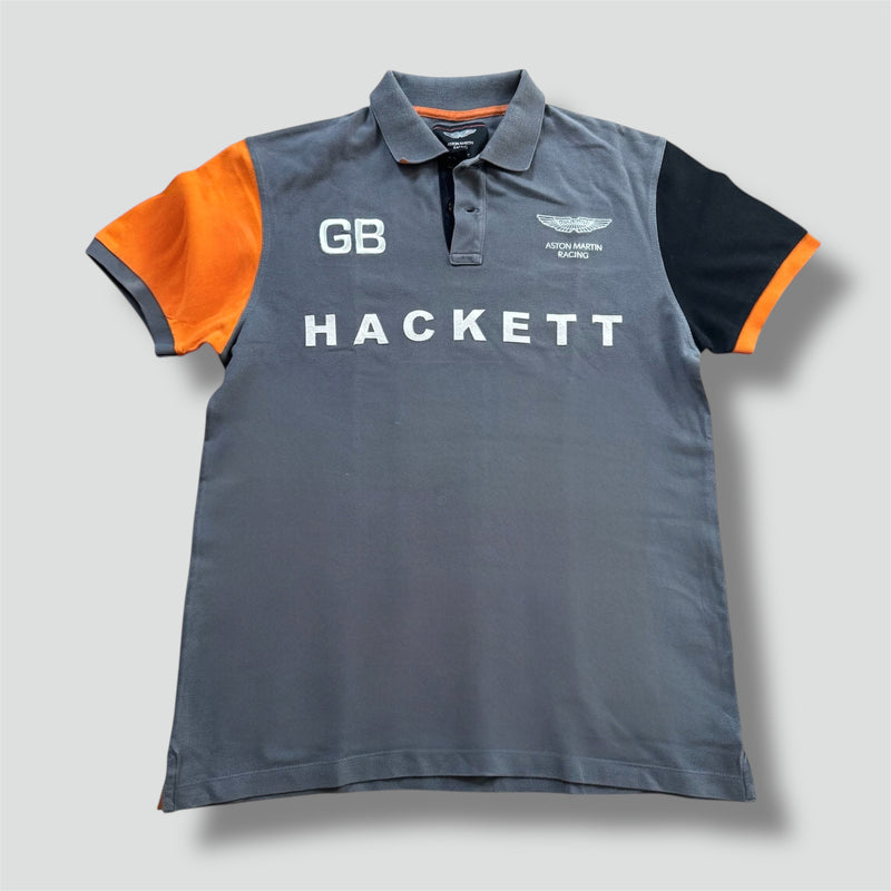 Sourced limited accessories and clothes Hackett London Aston Martin Racing grey poloshirt – Secondhand Streetwear