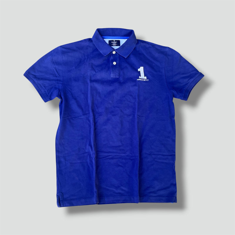 Sourced limited accessories and clothes Hackett London No 1 blue poloshirt – Secondhand Streetwear