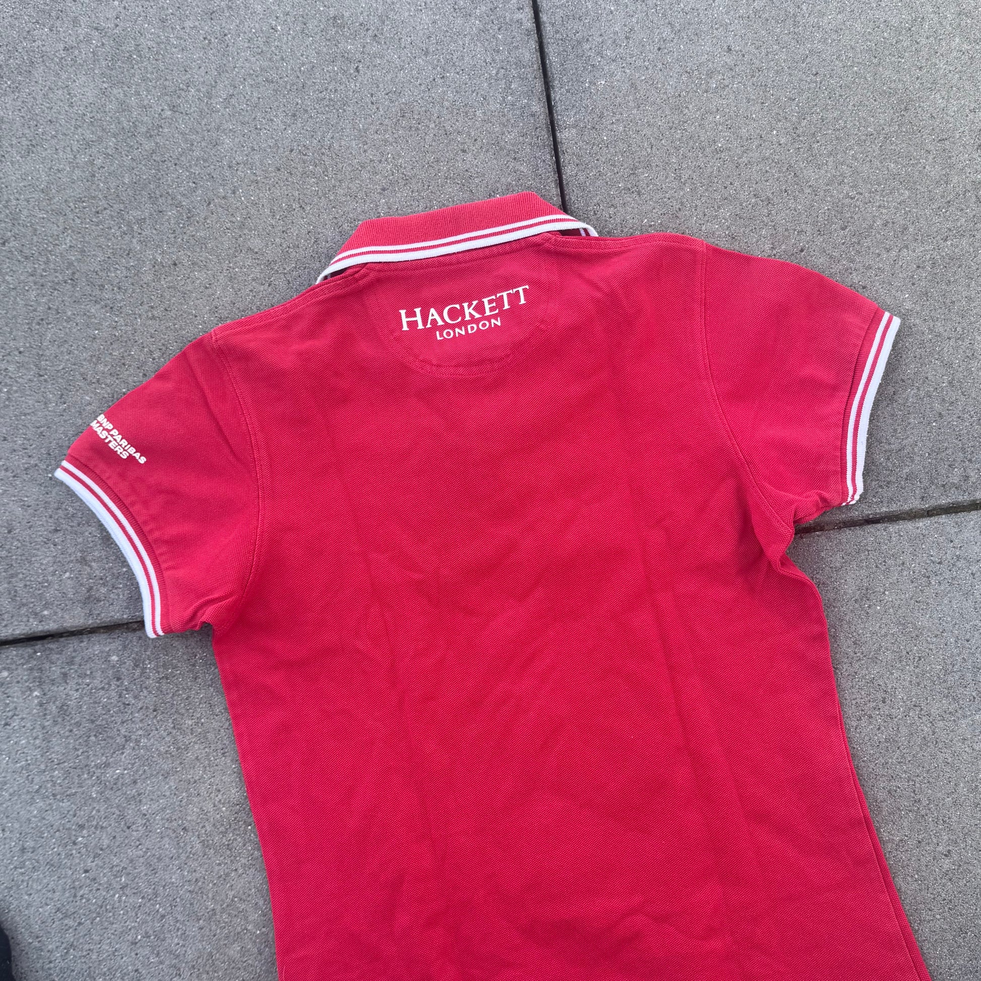 Hackett London red vintage womens poloshirt – Close-up 4
