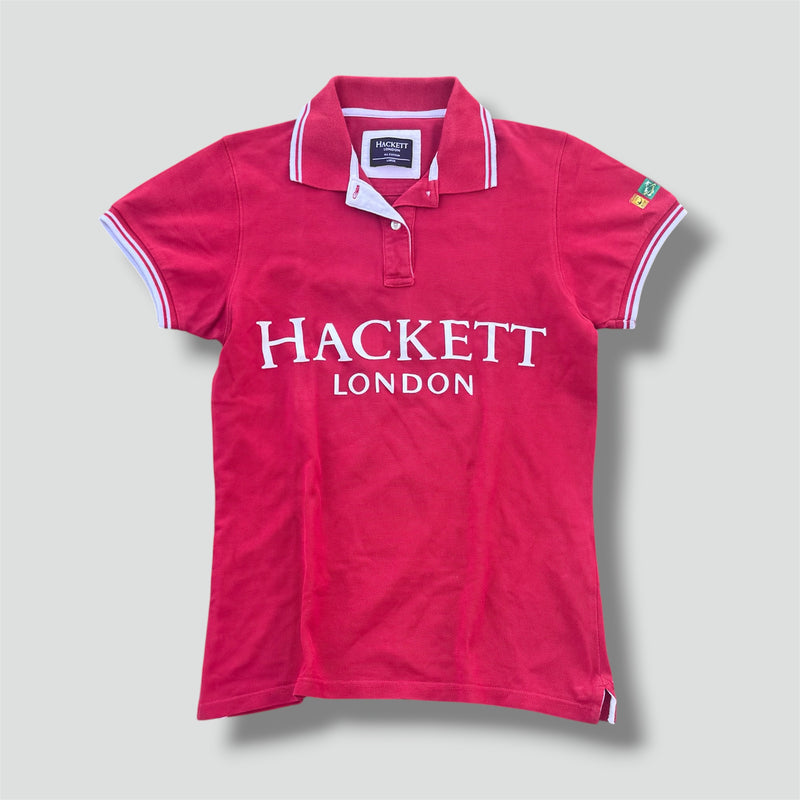 Sourced limited accessories and clothes Hackett London red vintage womens poloshirt – Secondhand Streetwear