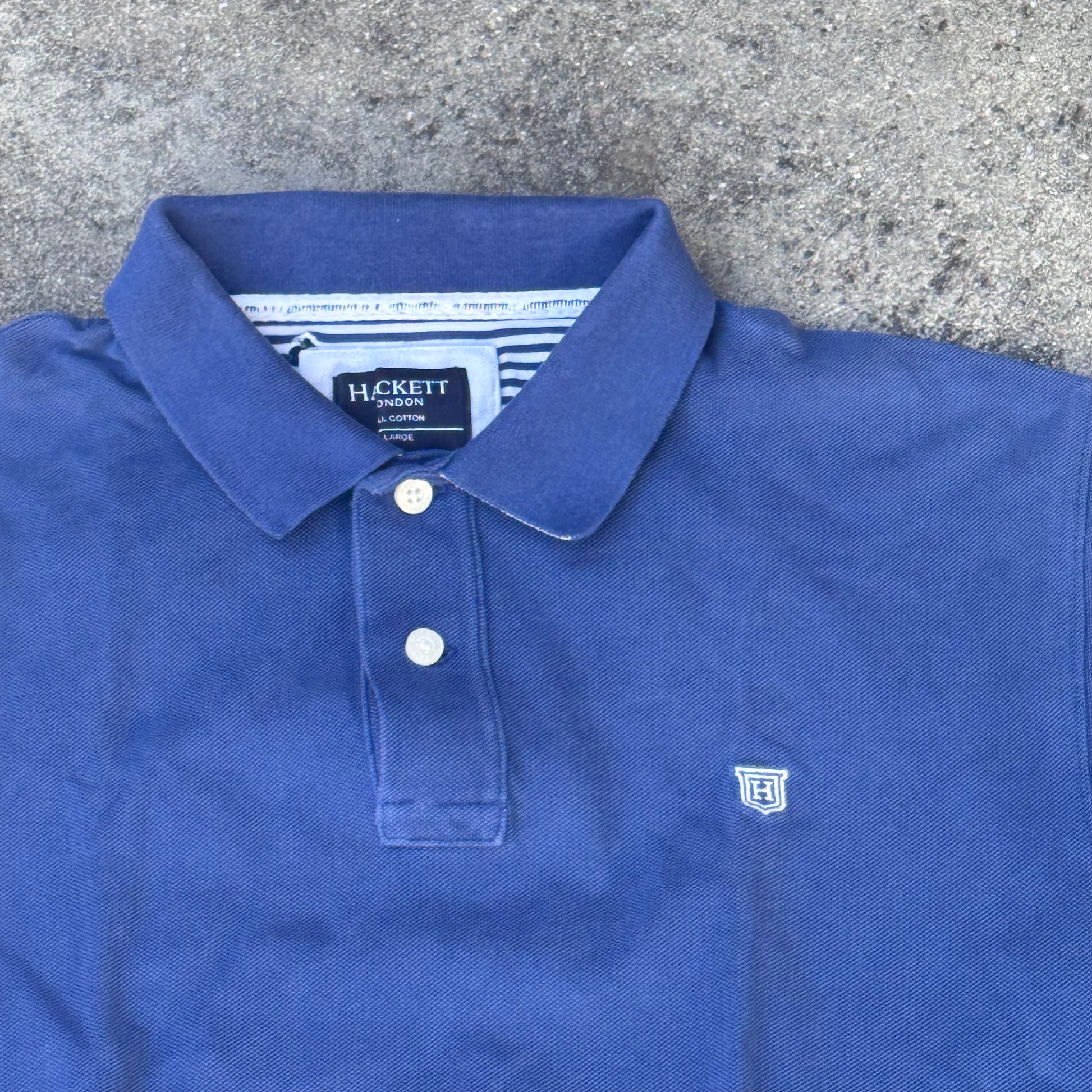 Hackett vintage classic blue polo – Close-up 1