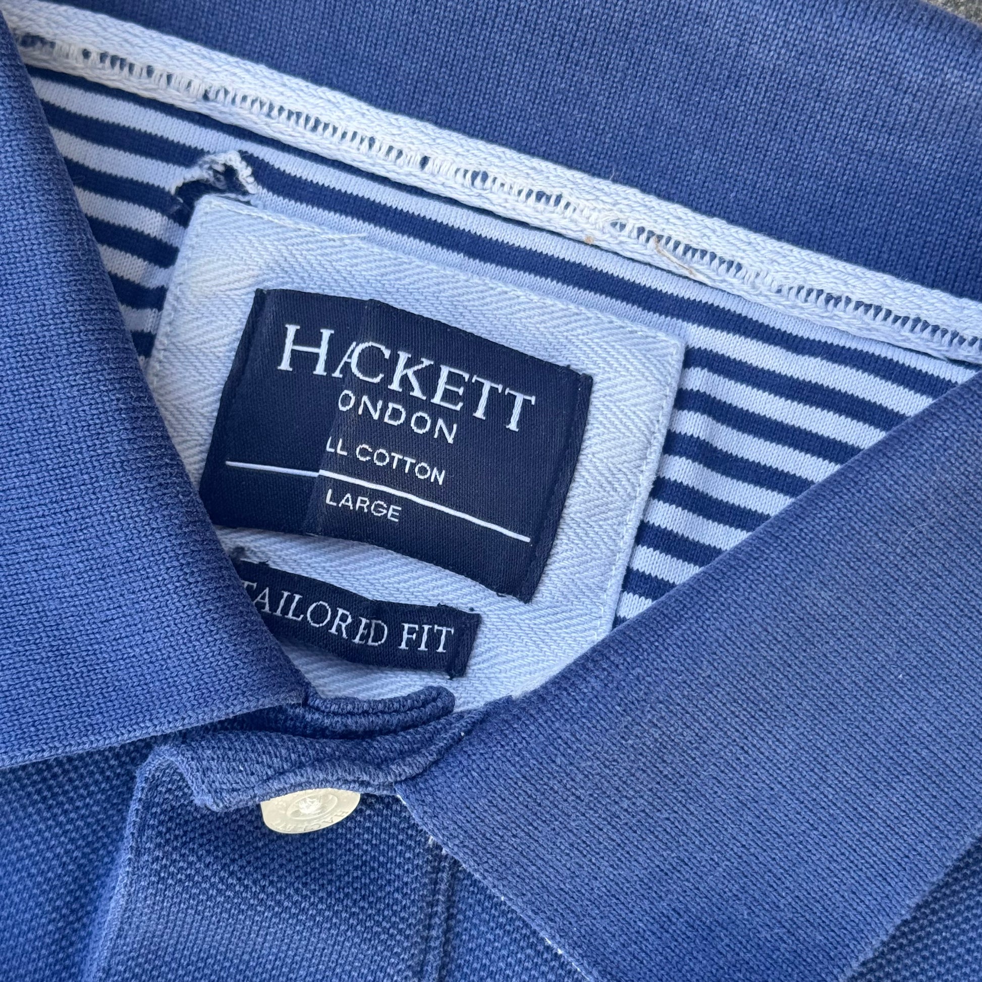 Hackett vintage classic blue polo – Close-up 2