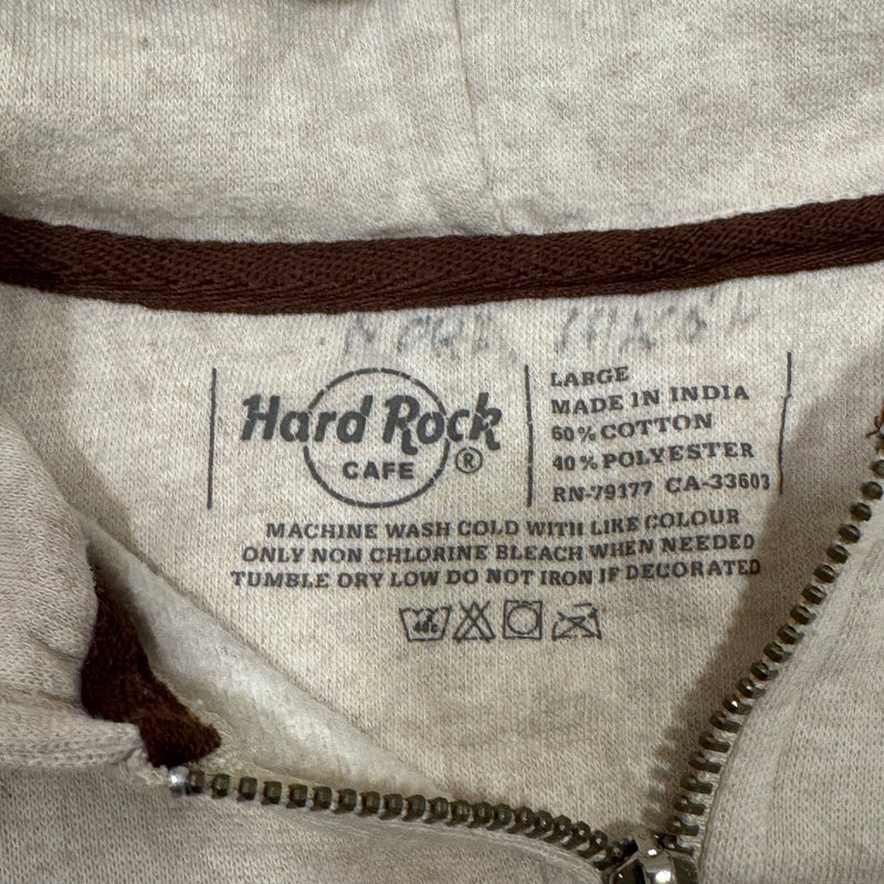 Detailansicht: Sourced limited accessories and clothes Hard Rock cafe y2k style zip-hoodie – Logo, Nähte oder Material