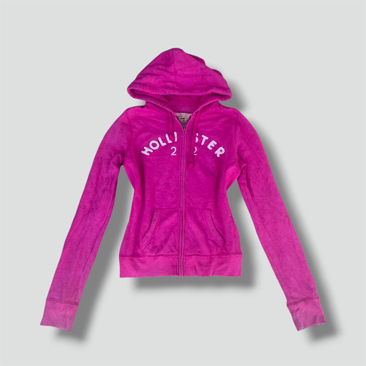 Hollister 22 Y2K pink zipped hoodie