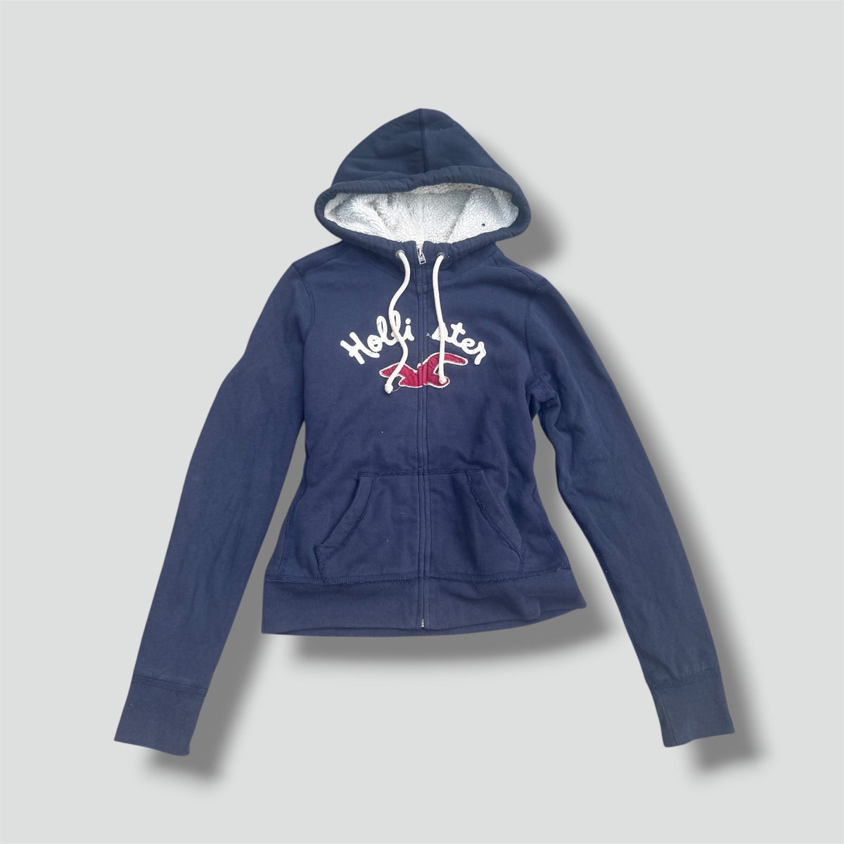 Hollister Y2K fluffy retro zip hoodie