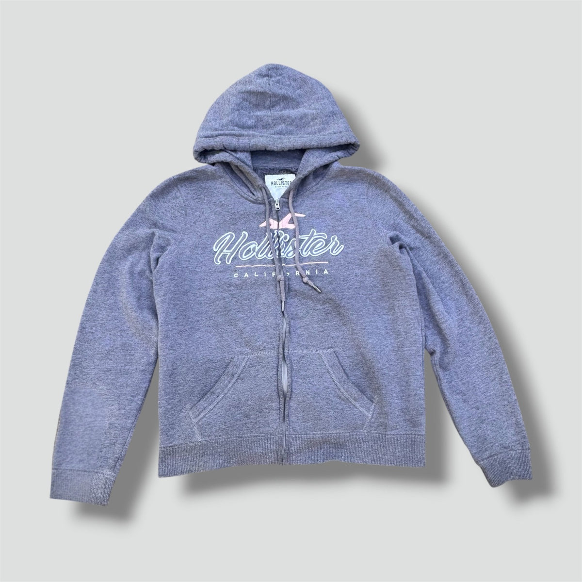 Hollister Y2K grey zip hoodie