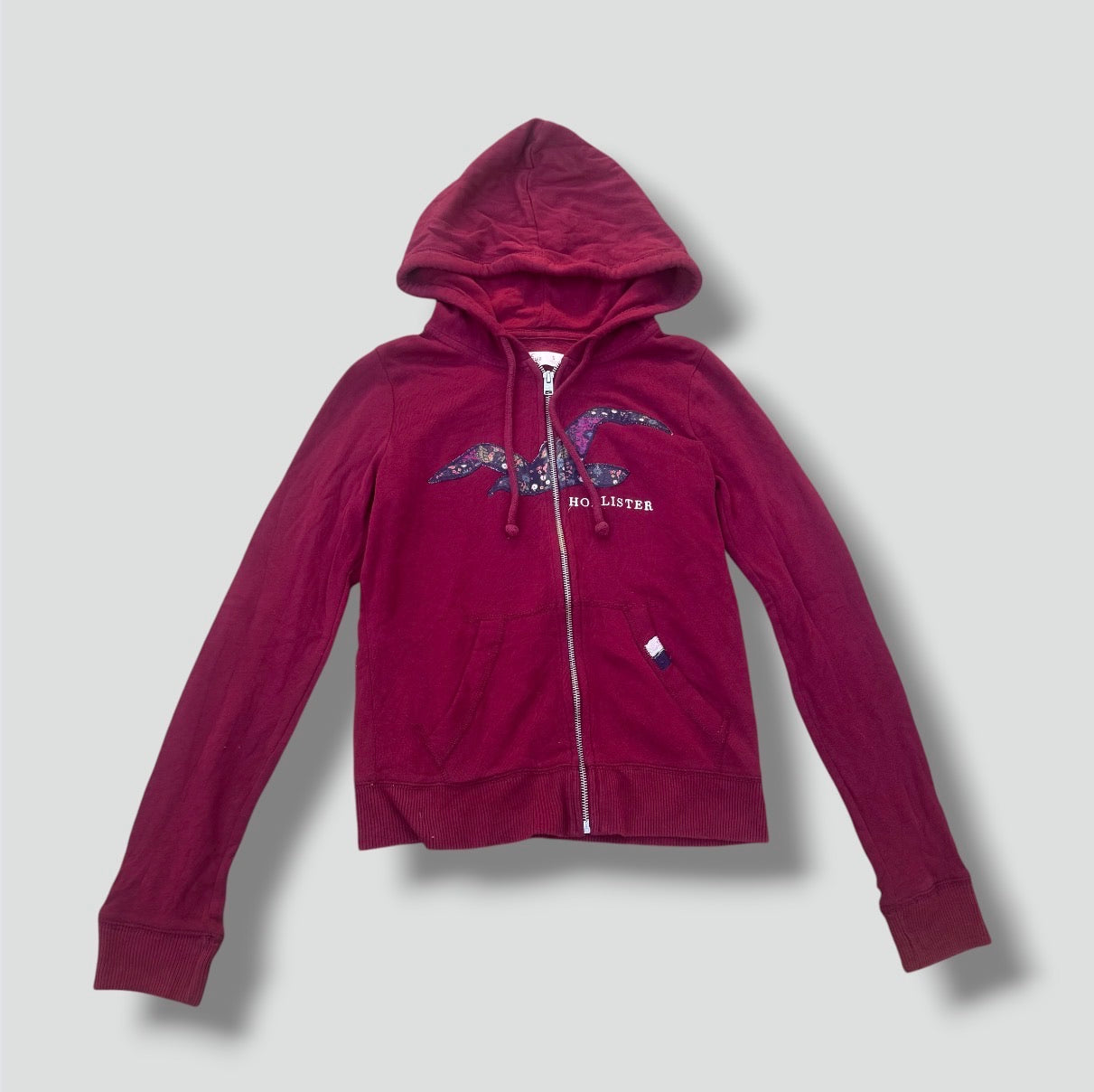 Hollister Y2K retro zip-up hoodie