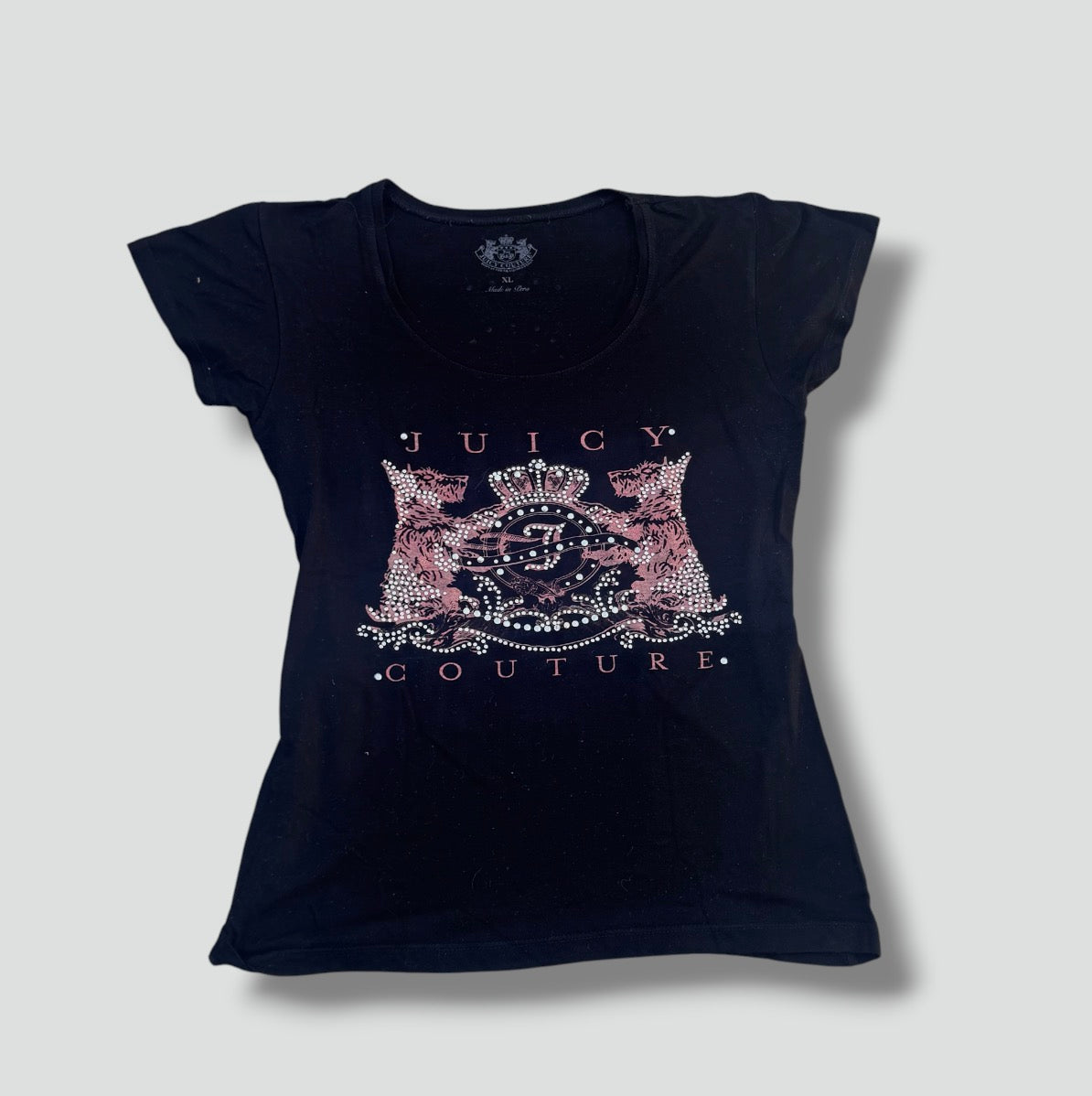 Juicy Couture vintage rhinestone black top