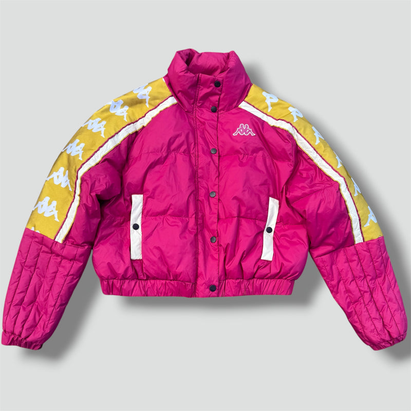 Sourced limited accessories and clothes Kappa streetwear Y2K pink puffer jacket – Secondhand Streetwear