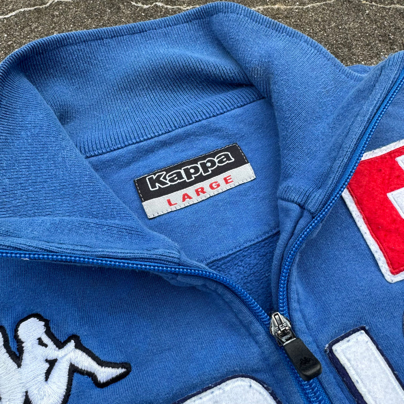 Detailansicht: Sourced limited accessories and clothes Kappa Zürich Switzerland zip-up jacket – Logo, Nähte oder Material