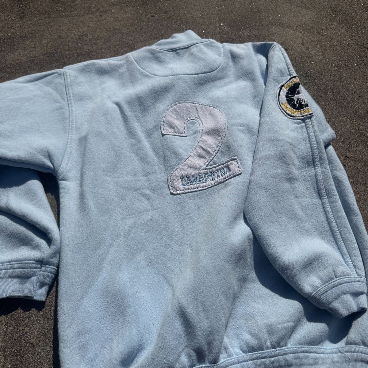 La Martina Argentina sky blue quarter zip – Close-up 4