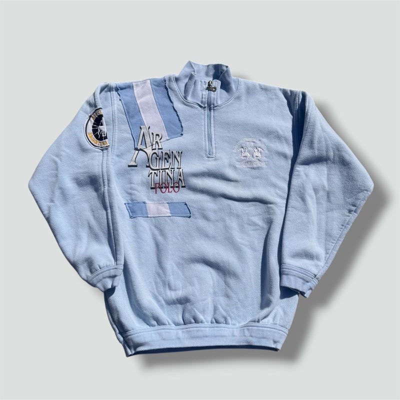 Sourced limited accessories and clothes La Martina Argentina sky blue quarter zip – Secondhand Streetwear