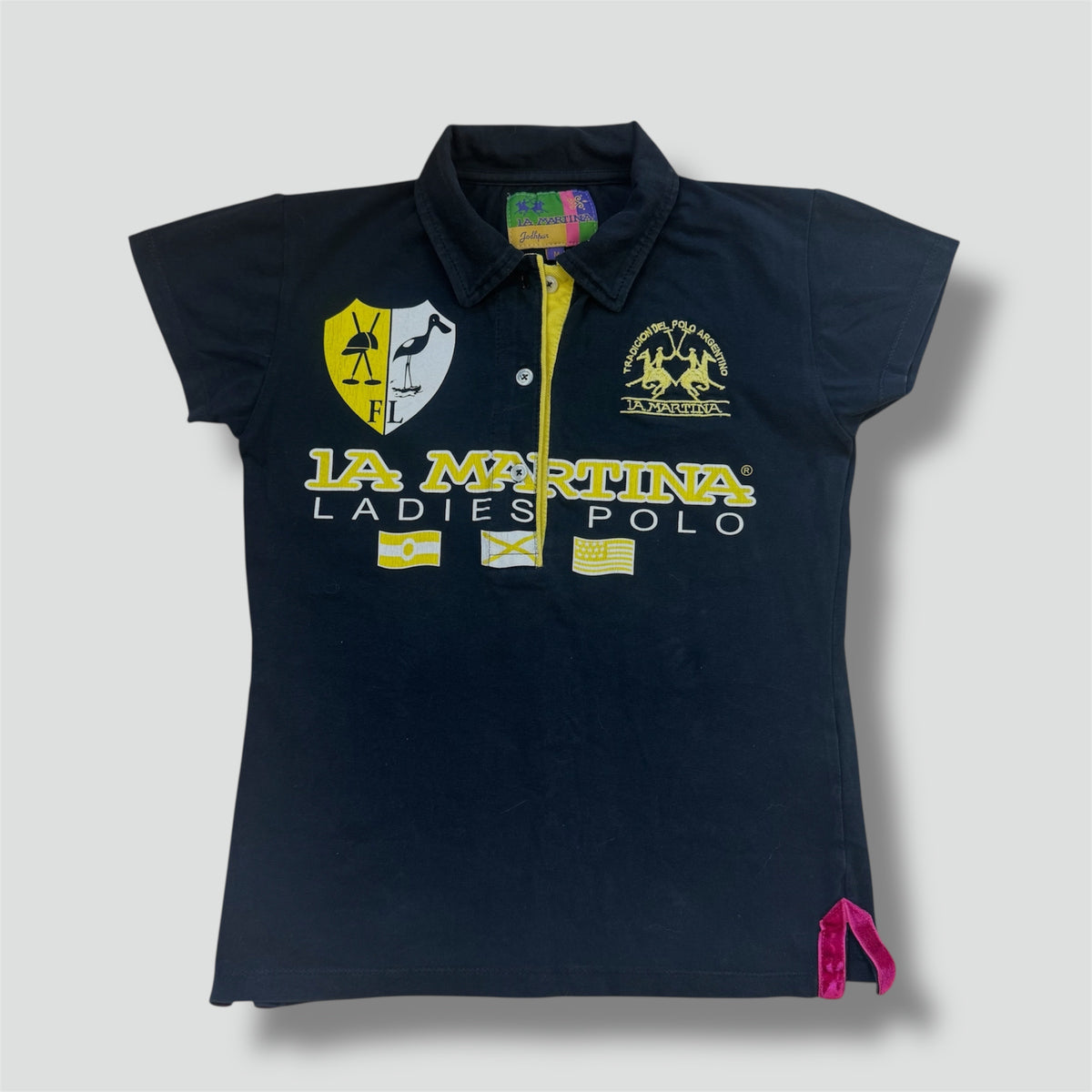 La Martina black ladies polo