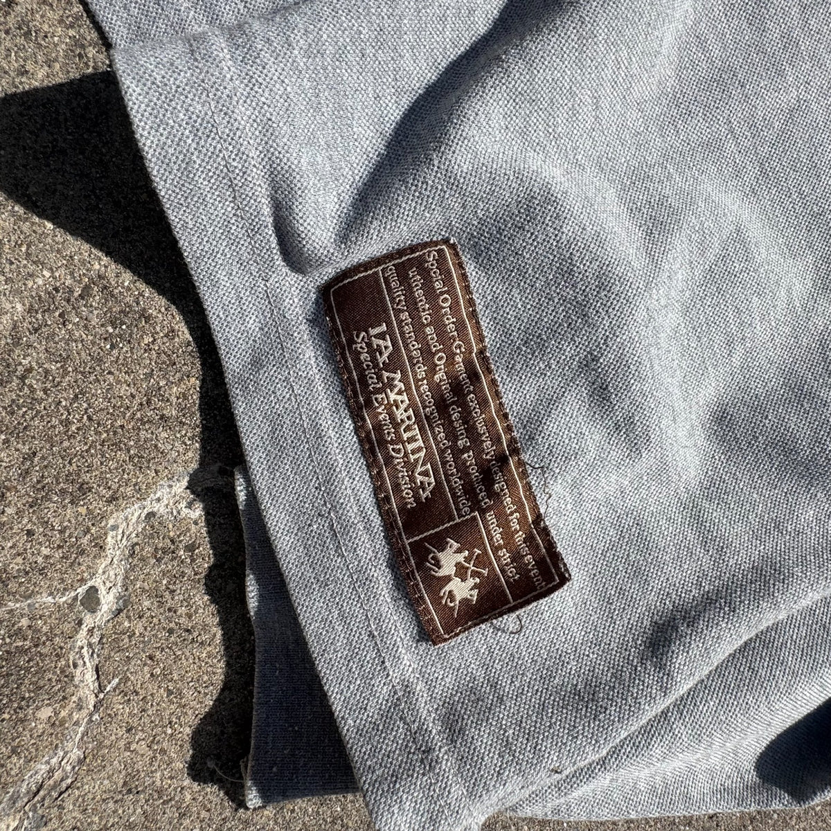 La Martina Buenos Aires grey longsleeve polo – Close-up 5