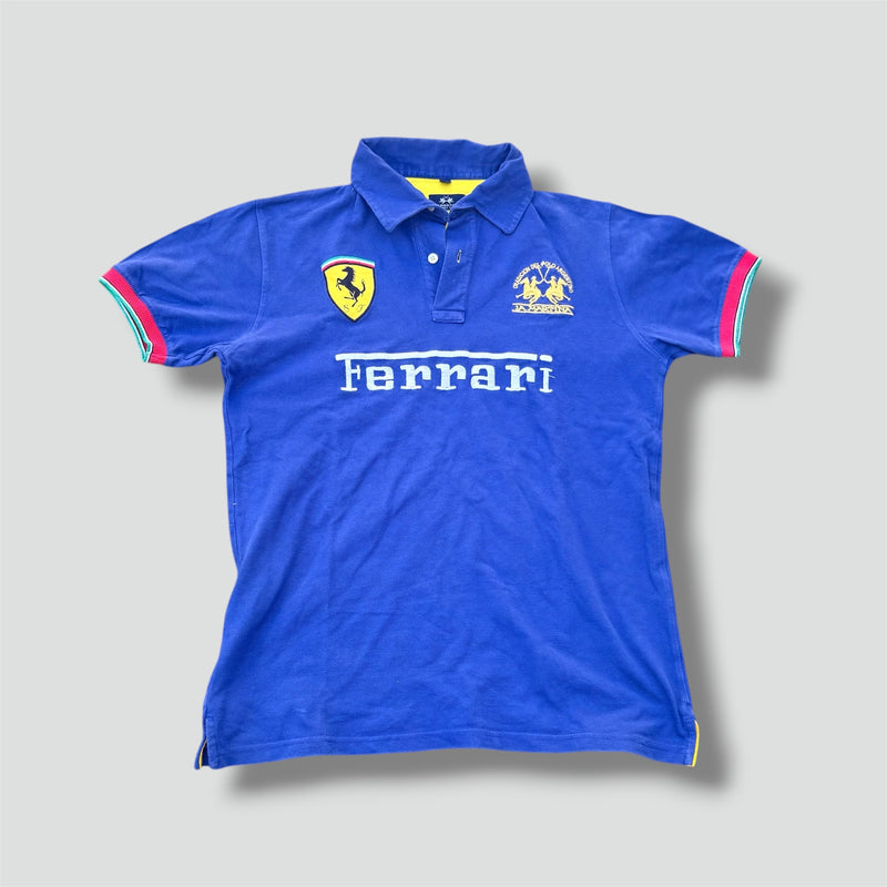 Sourced limited accessories and clothes La Martina Ferrari blue streetwear polo shirt – Secondhand Streetwear