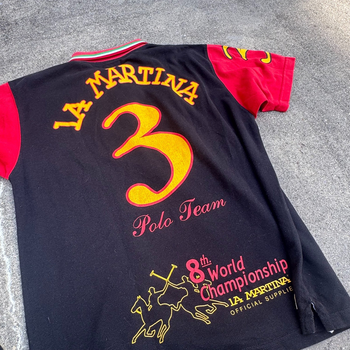La Martina Ferrari vintage retro polo shirt – Close-up 5