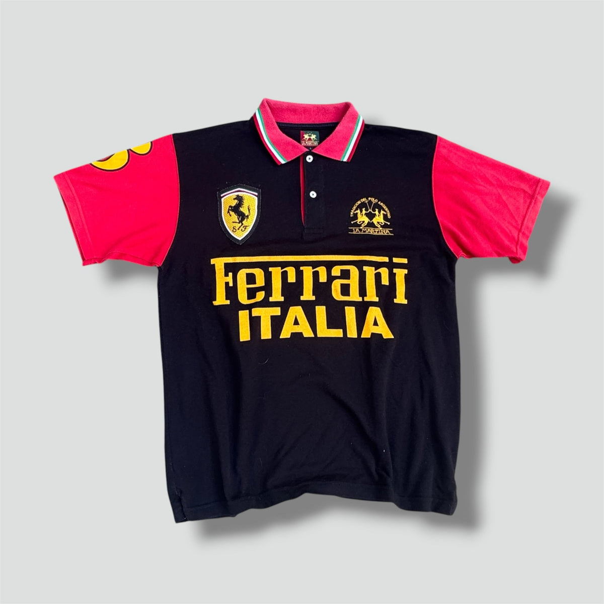La Martina Ferrari vintage retro polo shirt